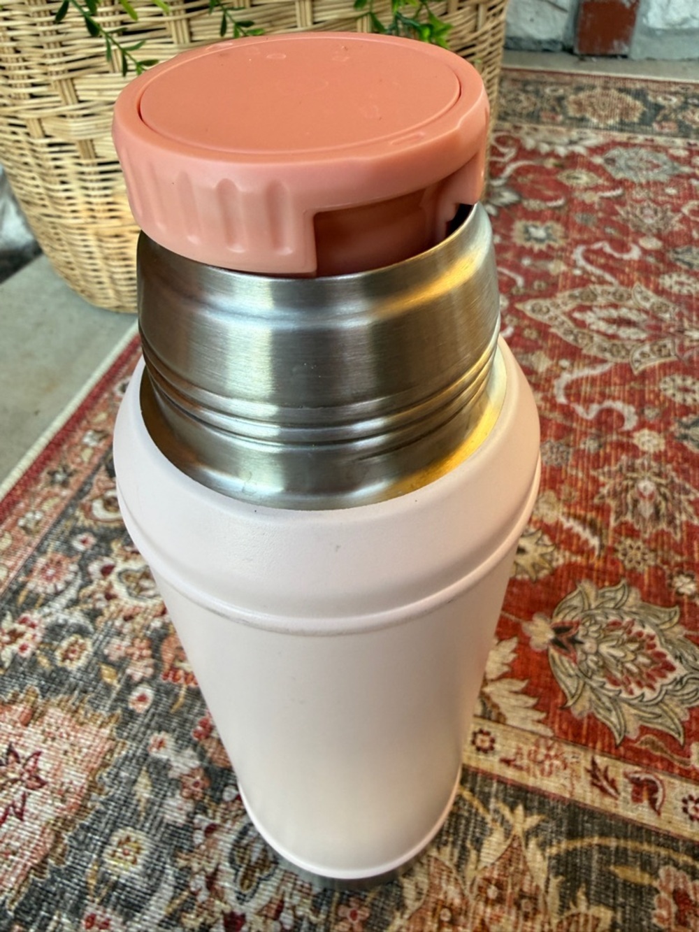 Stanley Pink and Silver Insulated Bottle with Logo - Picture 11 of 12